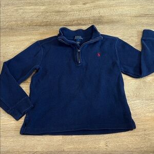 POLO Ralph Lauren Boys  Estate-Rib Quarter-Zip Pullover Sweater | Size 7